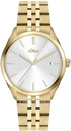 S.Oliver Classic Srebrny/Stal w odcieniu złota Ø36 mm SO-3943-MQ