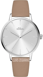 S.Oliver Other Srebrny/Skóra Ø36 mm SO-4090-LQ