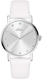 S.Oliver Other Srebrny/Skóra Ø36 mm SO-4108-LQ