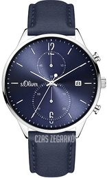 S.Oliver Other Niebieski/Skóra Ø42 mm SO-4128-LC