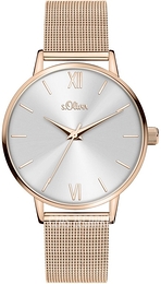 S.Oliver Other Srebrny/Stal w kolorze różowego złota Ø36 mm SO-4140-MQ