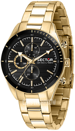 Sector 770 Czarny/Stal w odcieniu złota Ø44 mm R3253516009