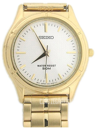 Seiko Dress Ladies Biały/Stal w odcieniu złota Ø33 mm SFWS84