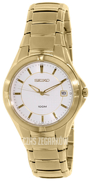 Seiko Dress Biały/Stal w odcieniu złota Ø37 mm SGEE02
