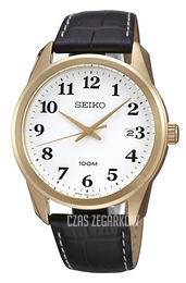 Seiko Dress Mens Biały/Skóra Ø38 mm SGEG18P1