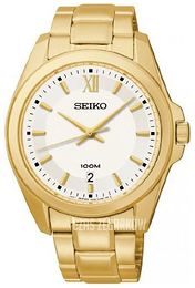 Seiko Biały/Stal w odcieniu złota Ø40 mm SGEG64
