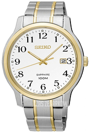 Seiko Dress Biały/Stal w odcieniu złota Ø41 mm SGEH68P1