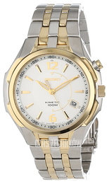 Seiko Dress Biały/Stal w odcieniu złota Ø40 mm SKA516