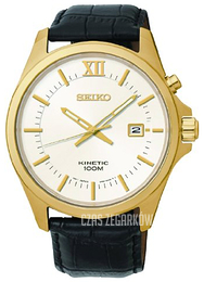 Seiko Kinetic Biały/Skóra Ø42 mm SKA576P2