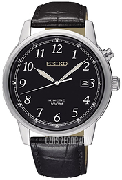 Seiko Kinetic Czarny/Skóra Ø41 mm SKA781P1