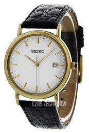 Seiko Dress Biały/Skóra Ø34 mm SKK694