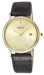 Seiko Dress Mens Żółte złoto/Skóra Ø34 mm SKK722P1