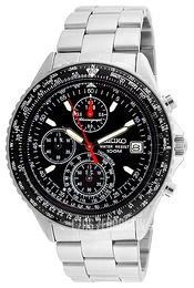 Seiko Czarny/Stal SKS195