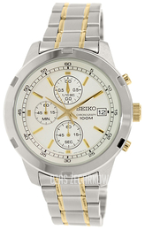 Seiko Chronograph Srebrny/Stal w odcieniu złota Ø44 mm SKS423