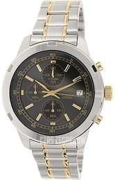 Seiko Chronograph Szary/Stal w odcieniu złota Ø44 mm SKS425