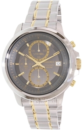 Seiko Chronograph Szary/Stal w odcieniu złota Ø43 mm SKS449