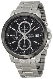 Seiko Chronograph Czarny/Stal Ø44 mm SKS451