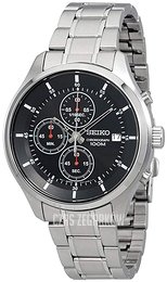 Seiko Chronograph Czarny/Stal Ø44 mm SKS539