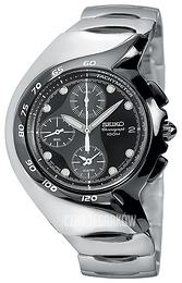 Seiko Chronograph Czarny/Stal Ø39 mm SNA061