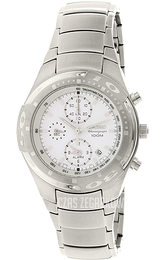 Seiko Chronograph Biały/Stal Ø40 mm SNA163