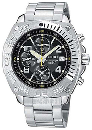 Seiko Chronograph Czarny/Stal Ø40 mm SNA617P1
