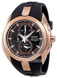 Seiko Chronograph Czarny/Guma Ø45 mm SNAD10