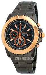 Seiko Chronograph Czarny/Stal Ø45 mm SNAE10