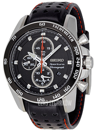 Seiko Sportura Czarny/Skóra Ø44 mm SNAE69P2