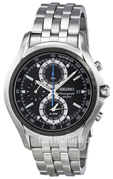 Seiko Chronograph Czarny/Stal Ø44 mm SNAE83
