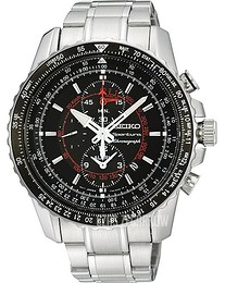 Seiko Sportura Czarny/Stal Ø44 mm SNAE99