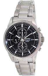 Seiko Chronograph Czarny/Stal Ø41 mm SNAF03