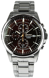 Seiko Chronograph Brązowy/Stal Ø45 mm SNAF05