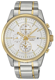 Seiko Srebrny/Stal w odcieniu złota Ø42 mm SNAF06