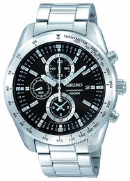 Seiko Chronograph Czarny/Stal Ø43 mm SNDB53