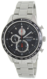 Seiko Chronograph Czarny/Stal Ø44 mm SNDD85P1