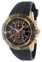 Seiko Chronograph Czarny/Guma Ø46 mm SNDE78