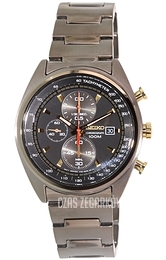 Seiko Chronograph Czarny/Stal Ø43 mm SNDF91