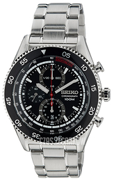 Seiko Chronograph Czarny/Stal Ø45 mm SNDG57P1