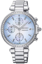 Seiko Biały/Stal Ø36 mm SNDV39P1