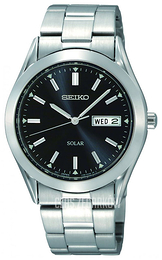 Seiko Solar Czarny/Stal Ø38 mm SNE039P1