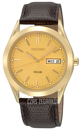 Seiko Dress Żółte złoto/Skóra Ø37 mm SNE052
