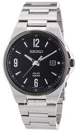 Seiko Dress Czarny/Stal Ø42 mm SNE211P1