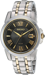 Seiko Czarny/Stal w odcieniu złota Ø42 mm SNE398P9