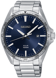 Seiko Solar Niebieski/Stal Ø43 mm SNE483P1