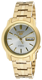 Seiko 5 Srebrny/Stal w odcieniu złota Ø38 mm SNKK74