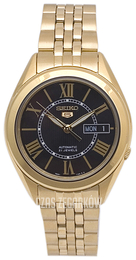 Seiko Czarny/Stal w odcieniu złota Ø37 mm SNKL40K1