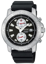Seiko Chronograph Czarny/Guma Ø43 mm SNN203P1