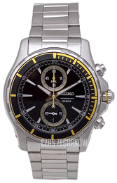 Seiko Czarny/Stal Ø46 mm SNN245P1