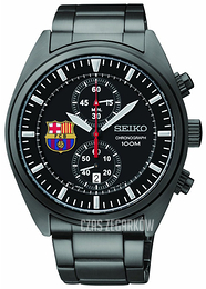 Seiko Chronograph Czarny/Stal Ø43 mm SNN267P1