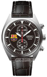 Seiko Chronograph Czarny/Skóra Ø44 mm SNN269
